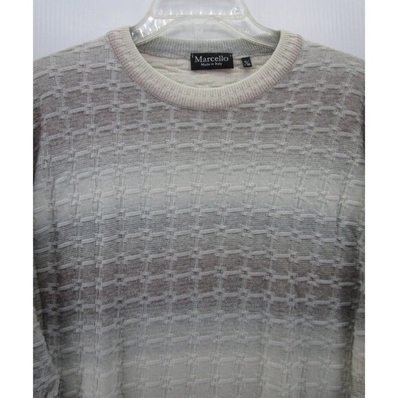 Marcello Sweater Medium Pullover 3D Knit Striped Hip Hop Crewneck Italy - Picture 2 of 10